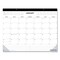 Universal 22 in. x 17 in. 12-Month (Jan-Dec 2026) Desk Pad Calendar - White Sheets/Black Binding/Clear Corners